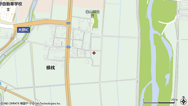 〒912-0012 福井県大野市横枕の地図