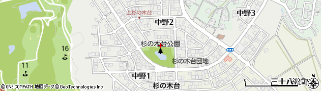 福井県福井市中野周辺の地図