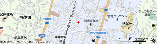 埼玉県秩父市上宮地町周辺の地図