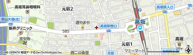 武蔵野銀行高坂支店 ＡＴＭ周辺の地図