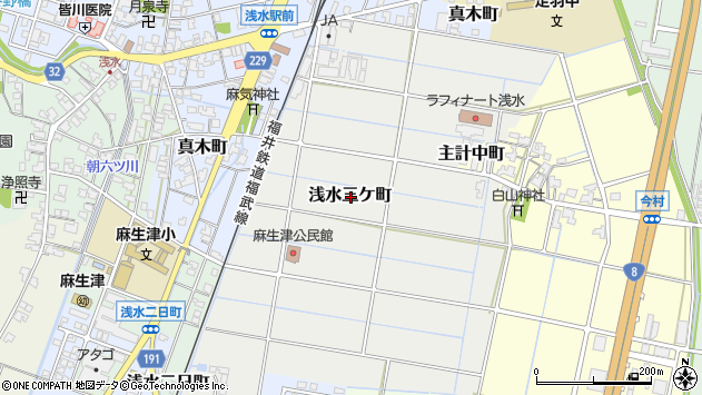 〒918-8183 福井県福井市浅水三ケ町の地図