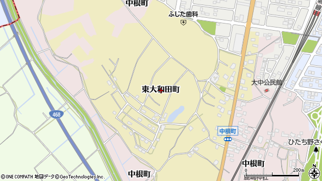 〒300-1205 茨城県牛久市東大和田町の地図