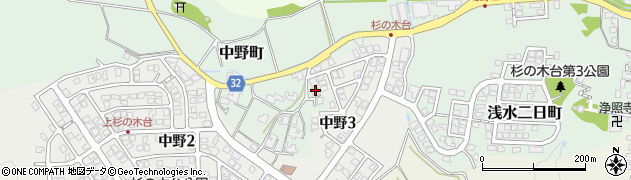 福井県福井市中野町15周辺の地図