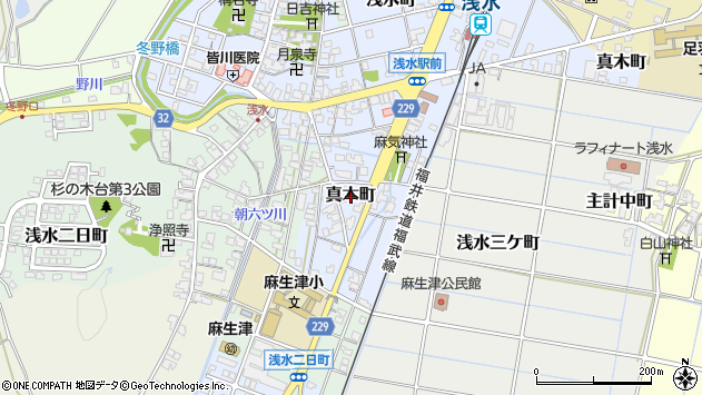 〒918-8184 福井県福井市真木町の地図