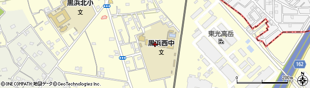 蓮田市立黒浜西中学校周辺の地図
