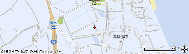 茨城県鹿嶋市清水周辺の地図