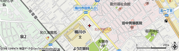 ピザハット　桶川店周辺の地図