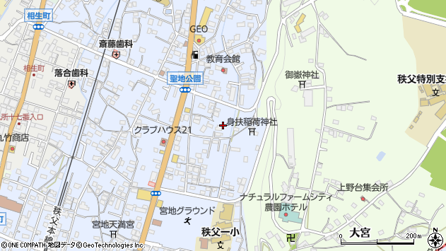 〒368-0022 埼玉県秩父市中宮地町の地図