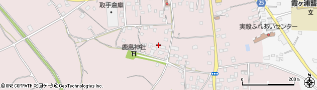 茨城県阿見町（稲敷郡）実穀周辺の地図