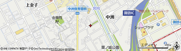 長野県諏訪市中洲（上金子）周辺の地図