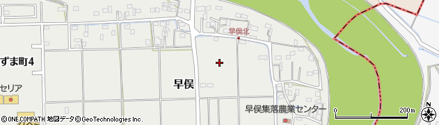 埼玉県東松山市早俣周辺の地図