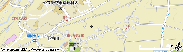長野県茅野市豊平（下古田）周辺の地図