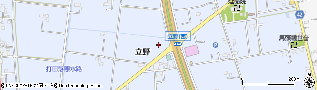 埼玉県春日部市立野周辺の地図
