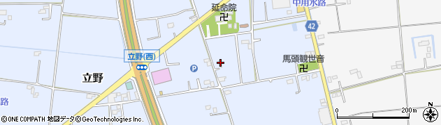 埼玉県春日部市立野453周辺の地図
