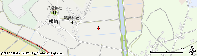 茨城県つくば市根崎周辺の地図