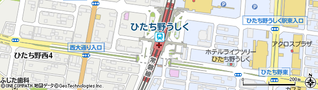 ひたち野うしく駅東口　市営駐輪場管理事務所周辺の地図