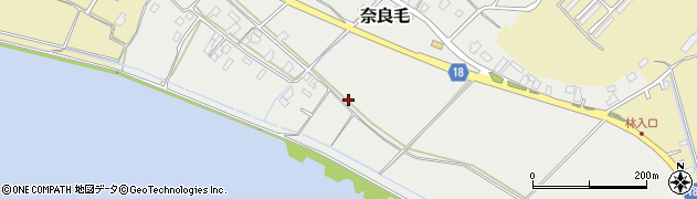 茨城県鹿嶋市奈良毛周辺の地図
