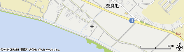 茨城県鹿嶋市奈良毛117周辺の地図