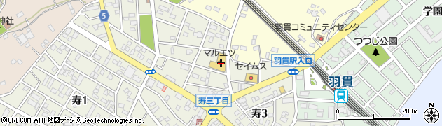 マルエツ伊奈店周辺の地図