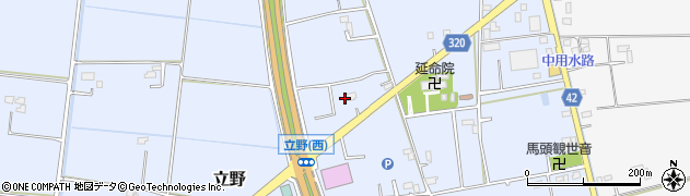 埼玉県春日部市立野476周辺の地図