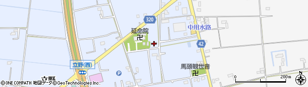 埼玉県春日部市立野439周辺の地図