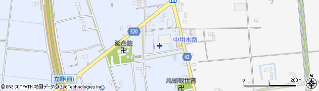 埼玉県春日部市立野398周辺の地図