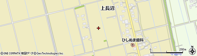 茨城県つくばみらい市上長沼周辺の地図