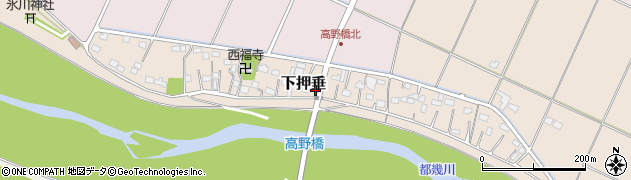 埼玉県東松山市下押垂周辺の地図