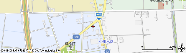 埼玉県春日部市立野520周辺の地図