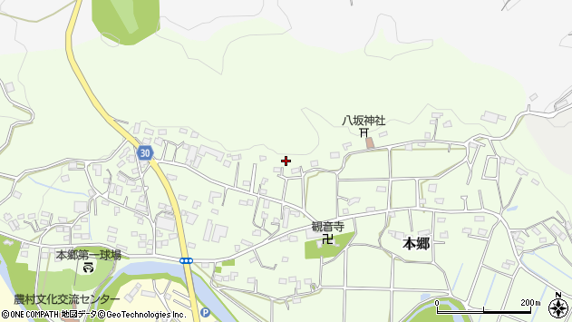 〒355-0353 埼玉県比企郡ときがわ町本郷の地図