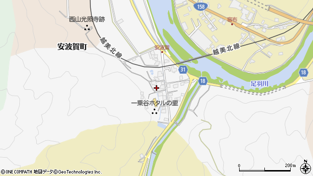〒910-2152 福井県福井市安波賀町の地図