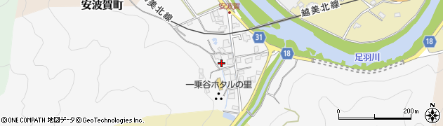 福井県福井市安波賀町周辺の地図