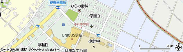 埼玉県伊奈町（北足立郡）学園周辺の地図