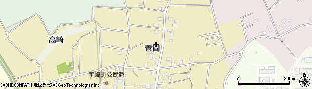 茨城県つくば市菅間392周辺の地図