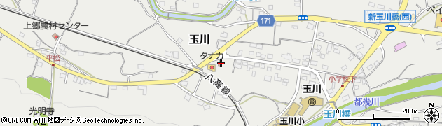 埼玉県　警察署小川警察署玉川駐在所周辺の地図