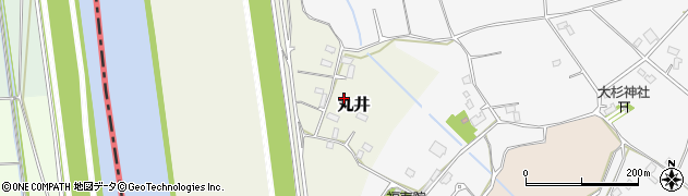千葉県野田市丸井周辺の地図