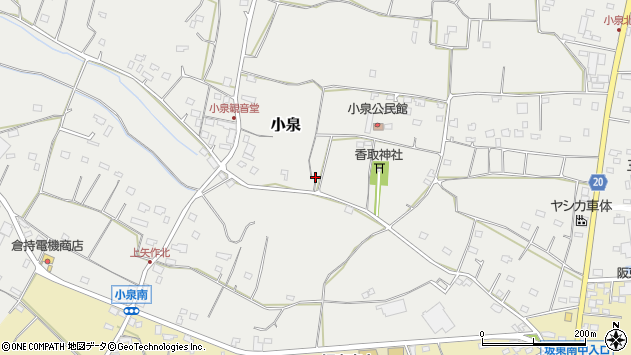 〒306-0635 茨城県坂東市小泉の地図