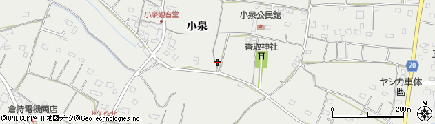 茨城県坂東市小泉周辺の地図