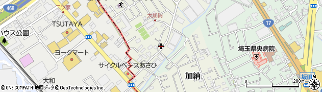 埼玉県桶川市加納47周辺の地図