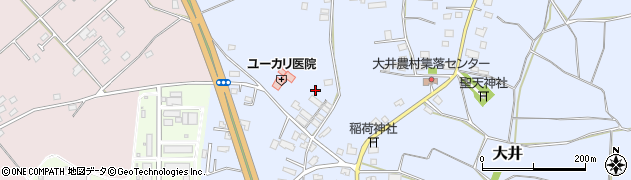茨城県つくば市大井周辺の地図