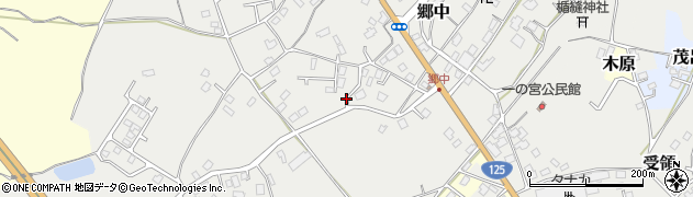 茨城県美浦村（稲敷郡）郷中周辺の地図