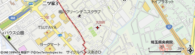 埼玉県桶川市加納77周辺の地図