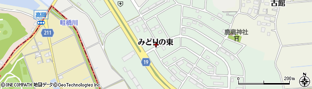 茨城県つくば市みどりの東周辺の地図