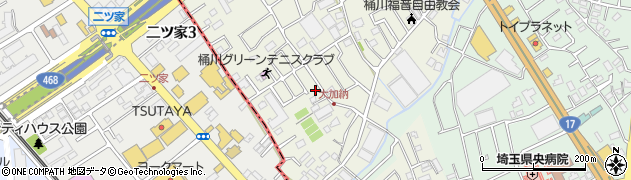 埼玉県桶川市加納80周辺の地図