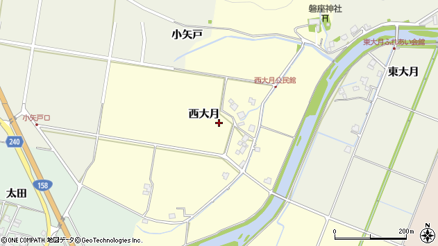 〒912-0003 福井県大野市東大月の地図