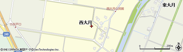 福井県大野市西大月周辺の地図