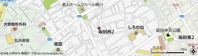 埼玉県桶川市坂田西周辺の地図