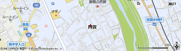 長野県諏訪市四賀周辺の地図