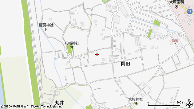 〒270-0223 千葉県野田市岡田の地図