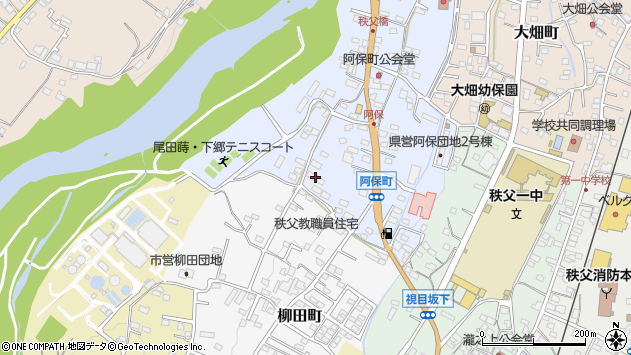 〒368-0016 埼玉県秩父市阿保町の地図